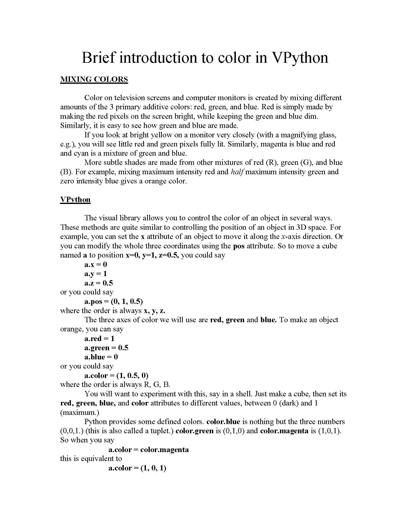 Science and Computers I