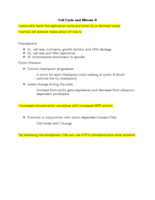 Week 9: Cell Cycle and Mitosis & DNA Replication I