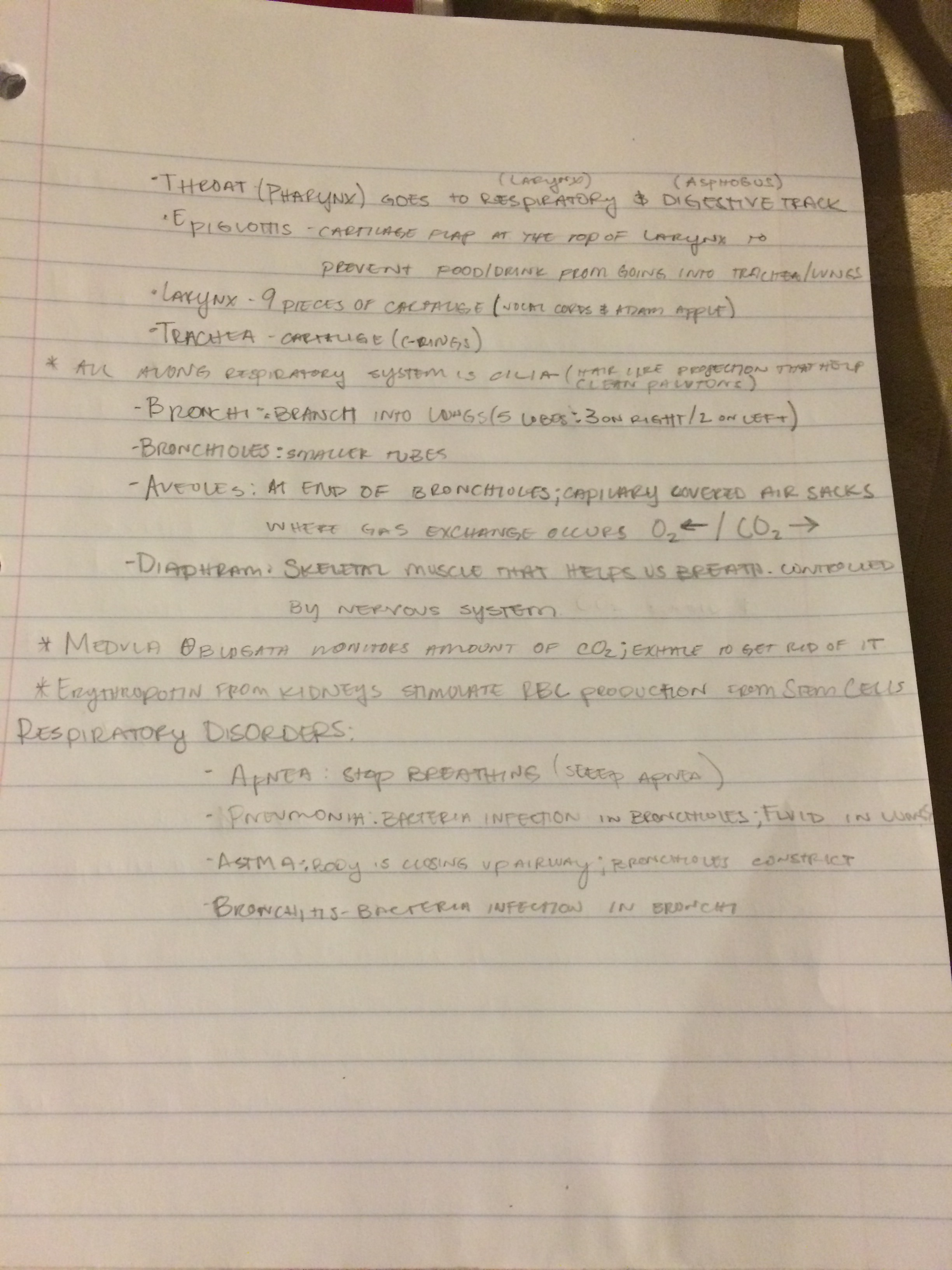 Last Weeks Bio Notes:Ch.8-9