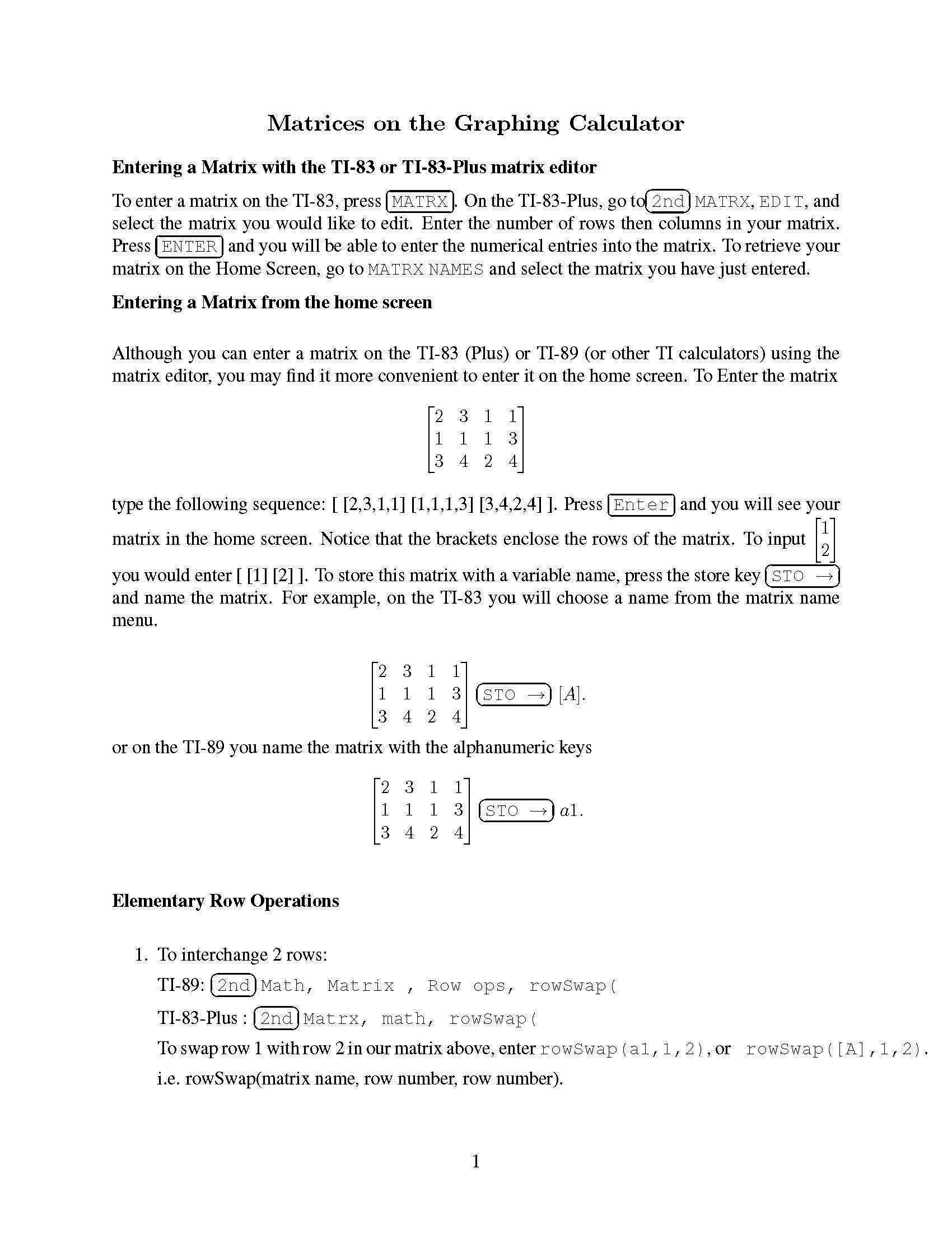 Elementary Linear Algebra