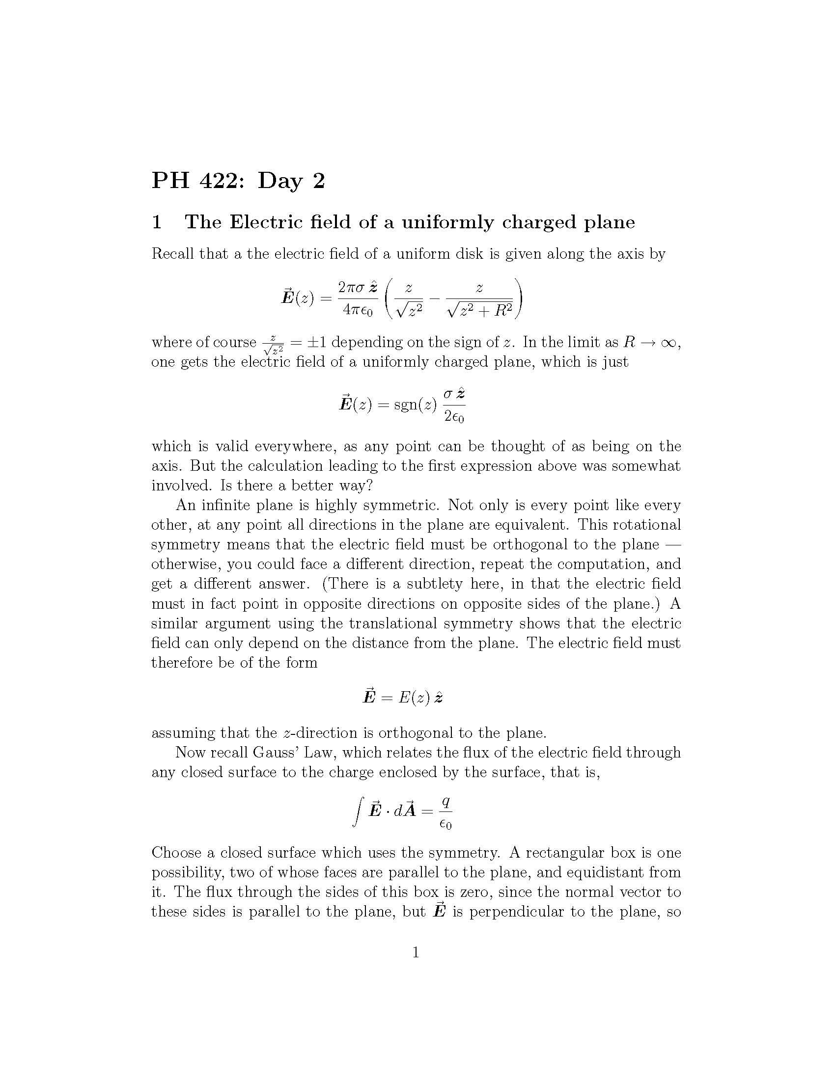PARADIGMS IN PHYSICS STATIC VECTOR FIELDS