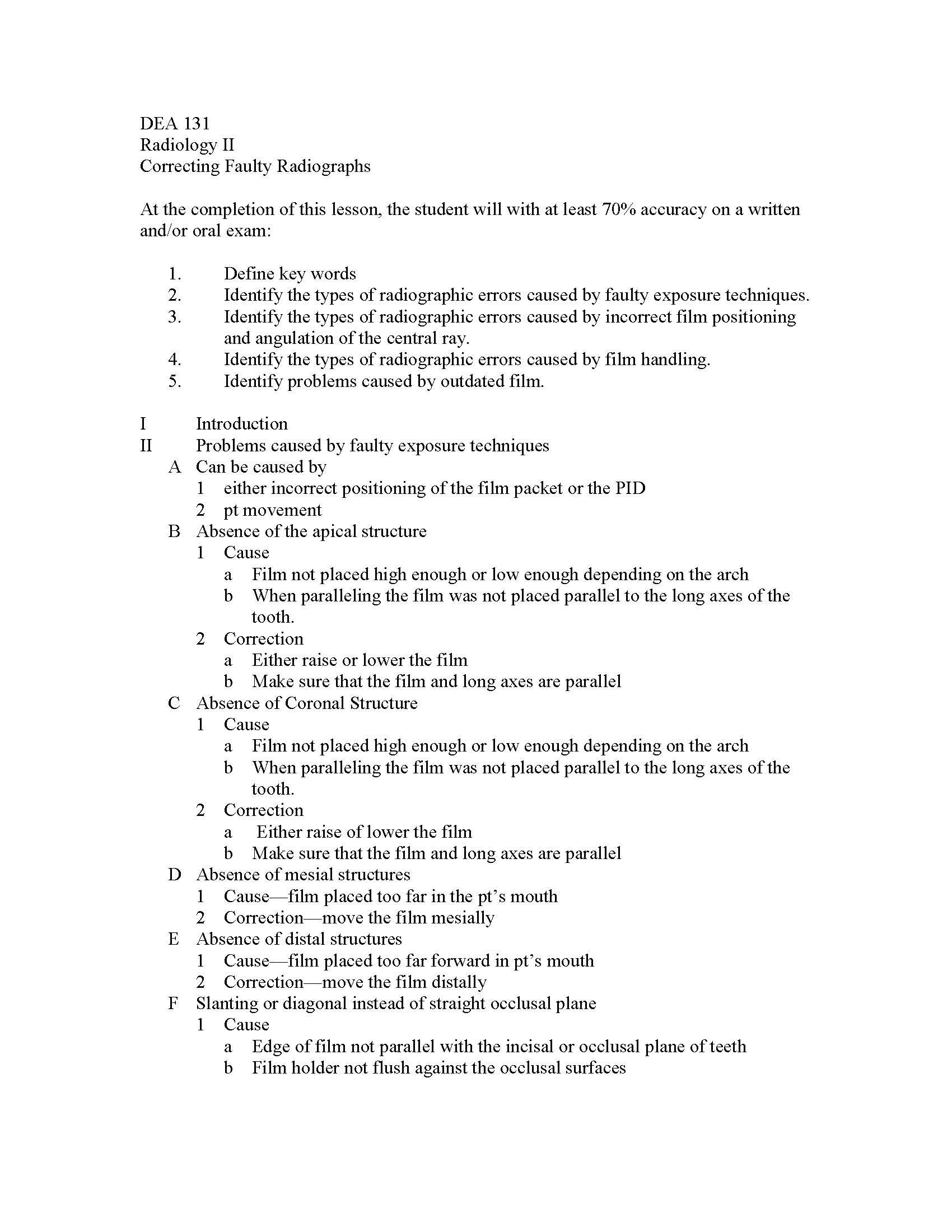 Advanced Dental Radiography