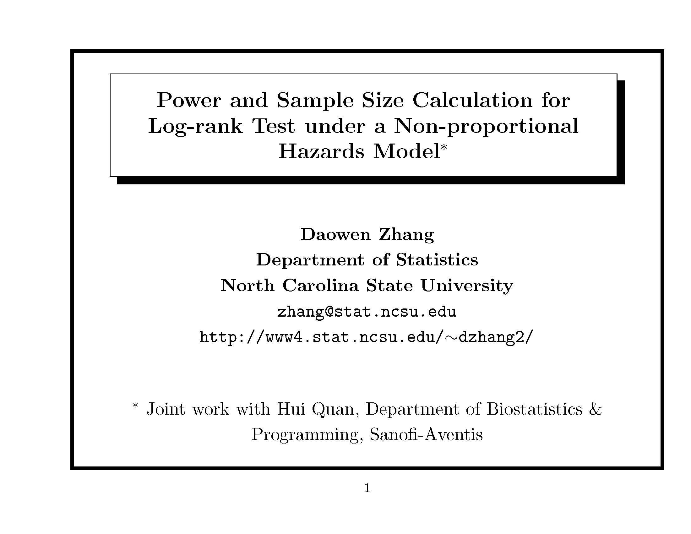 Statistical Principles of Clinical Trials and Epidemiology