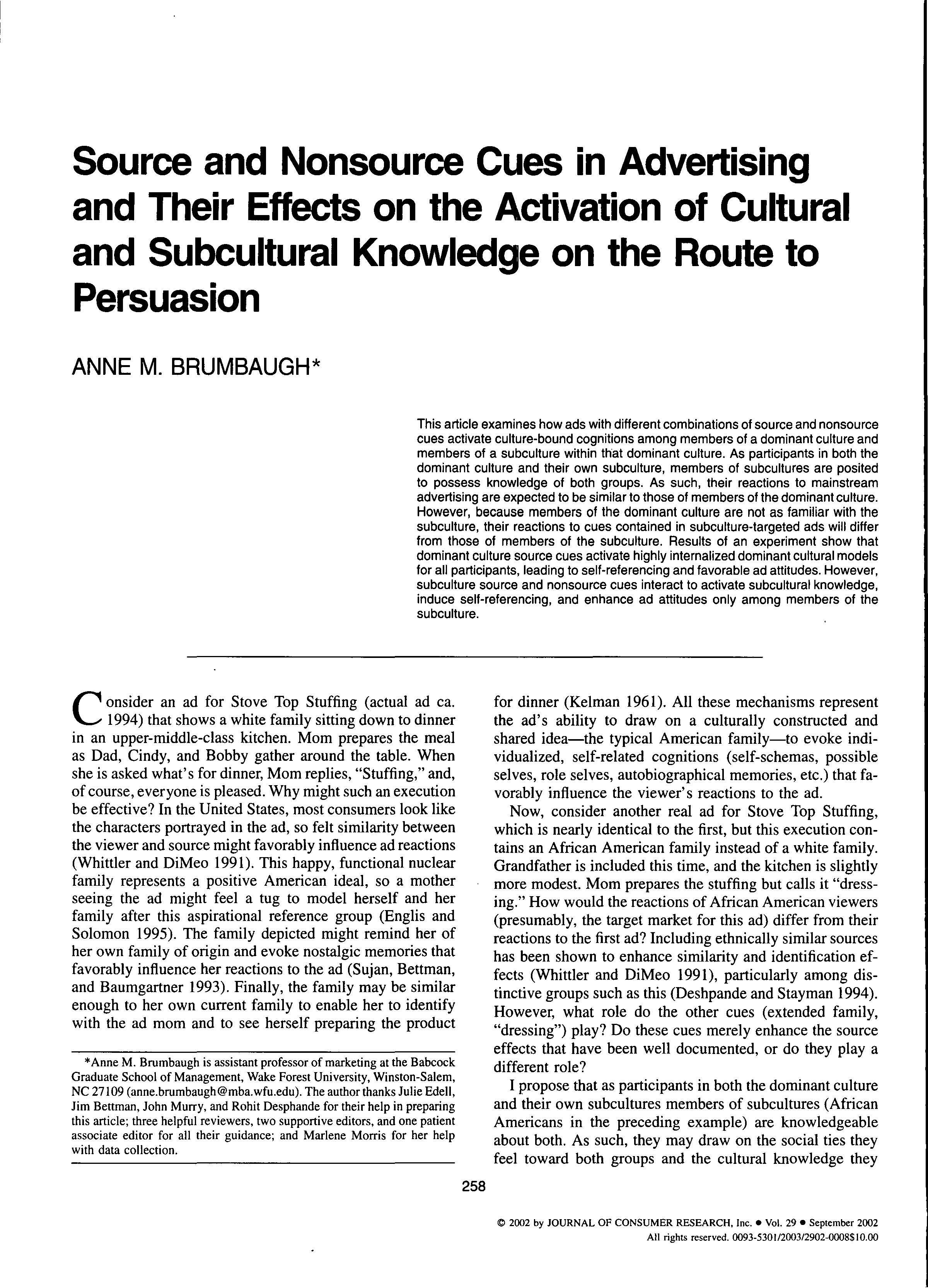 Social Psy &Cultural Diversity