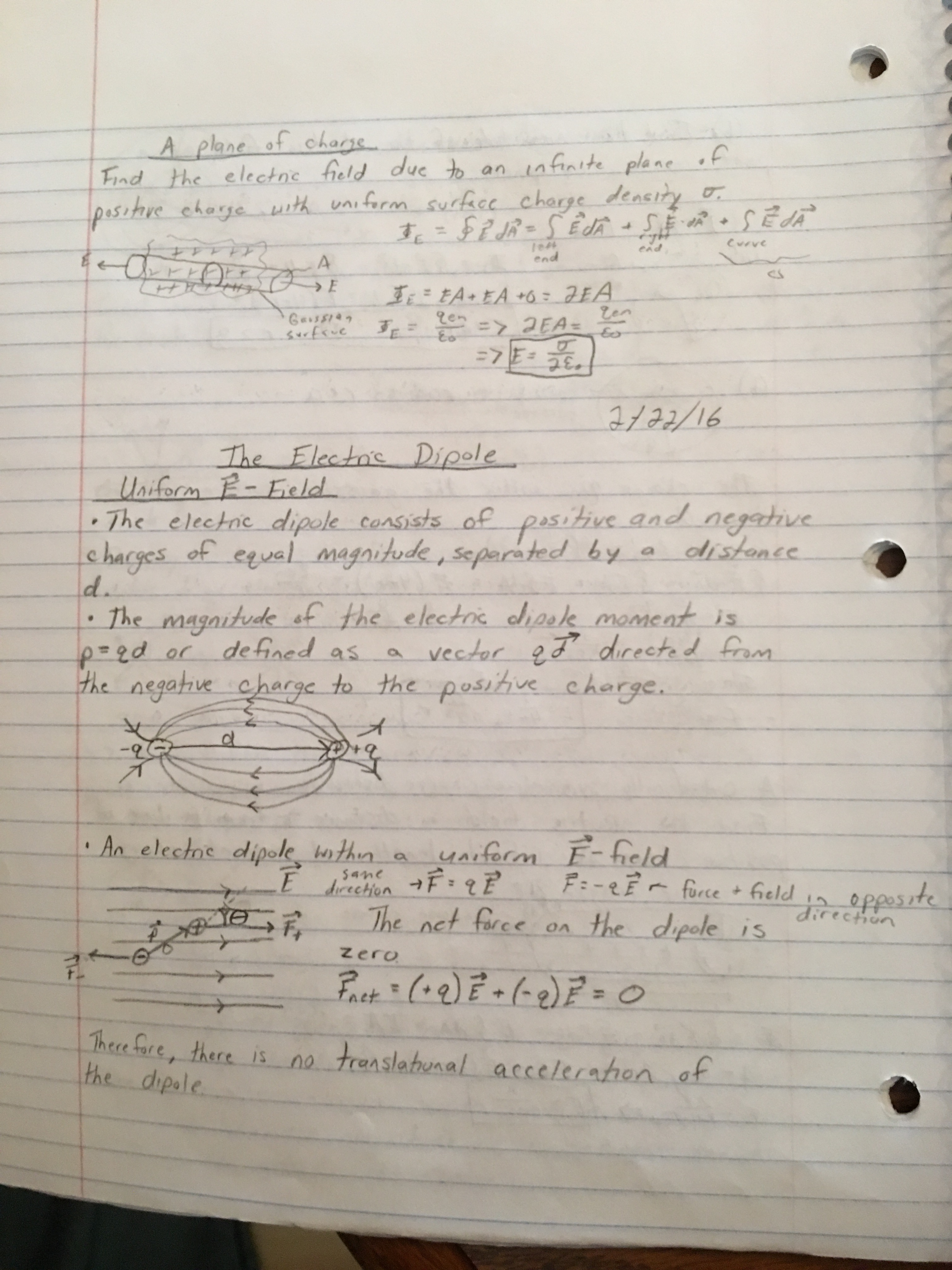 Physics 110 Week 4 Notes