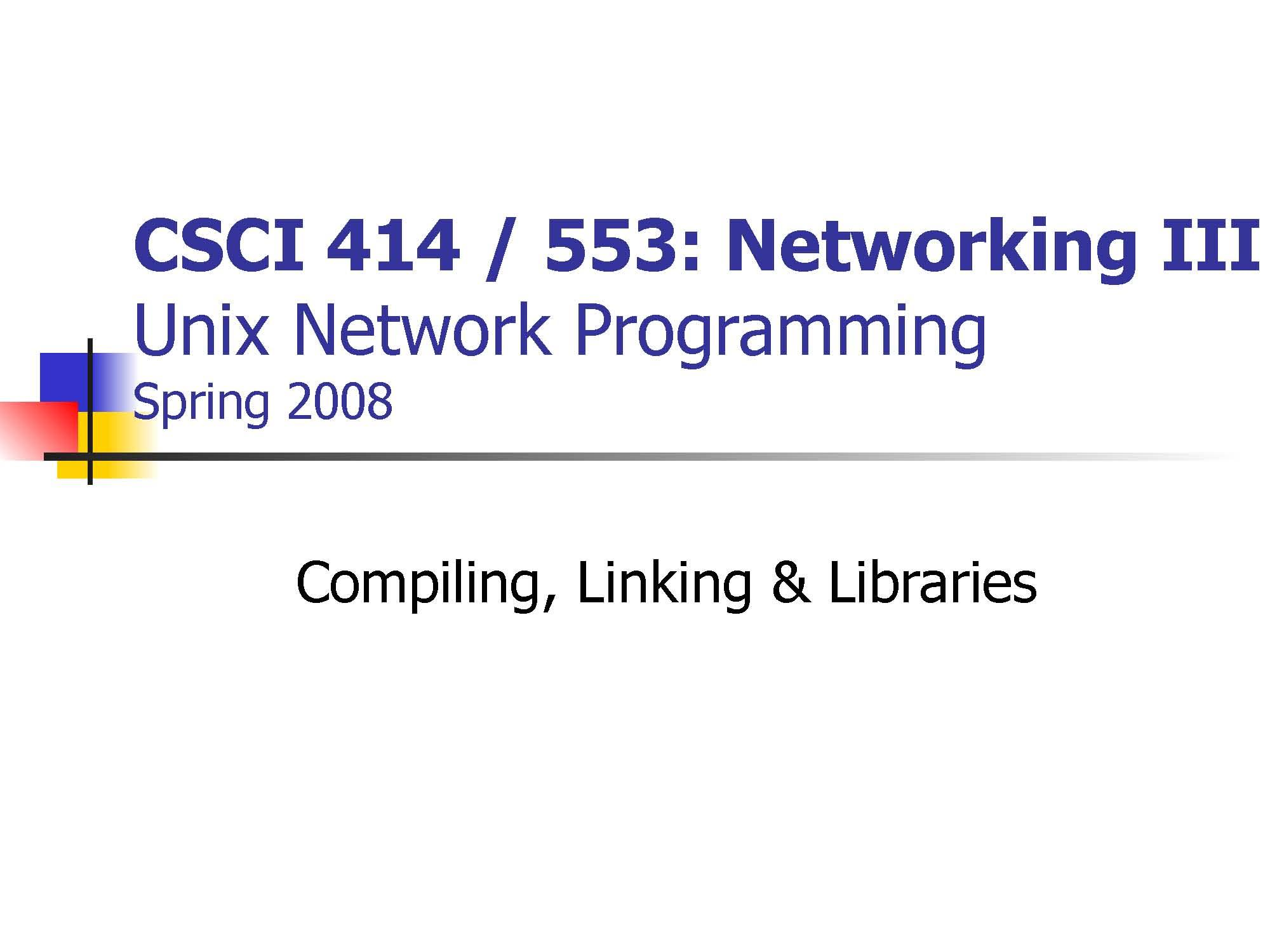 Networking III