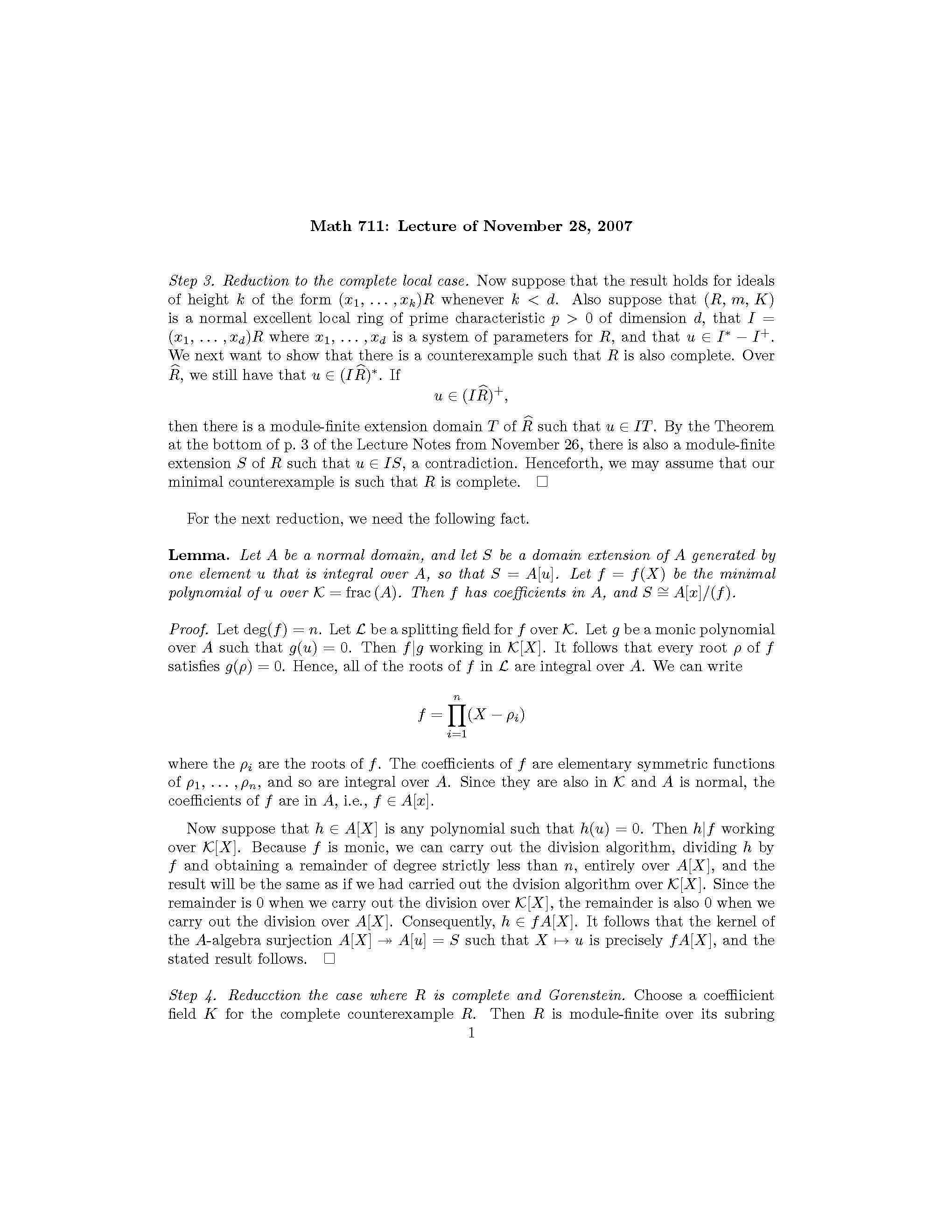 Adv Algebra