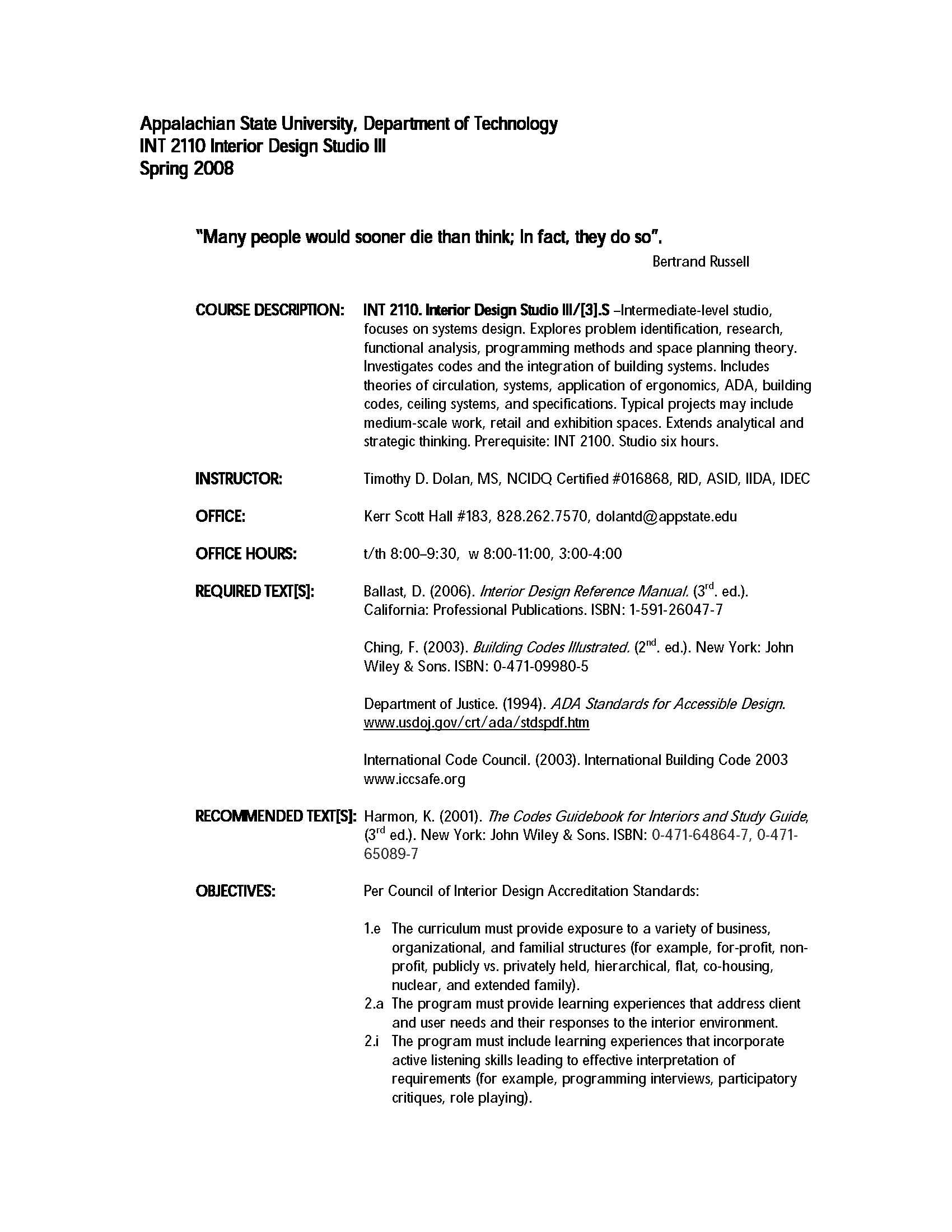 INTERIOR DESIGN STUDIO II