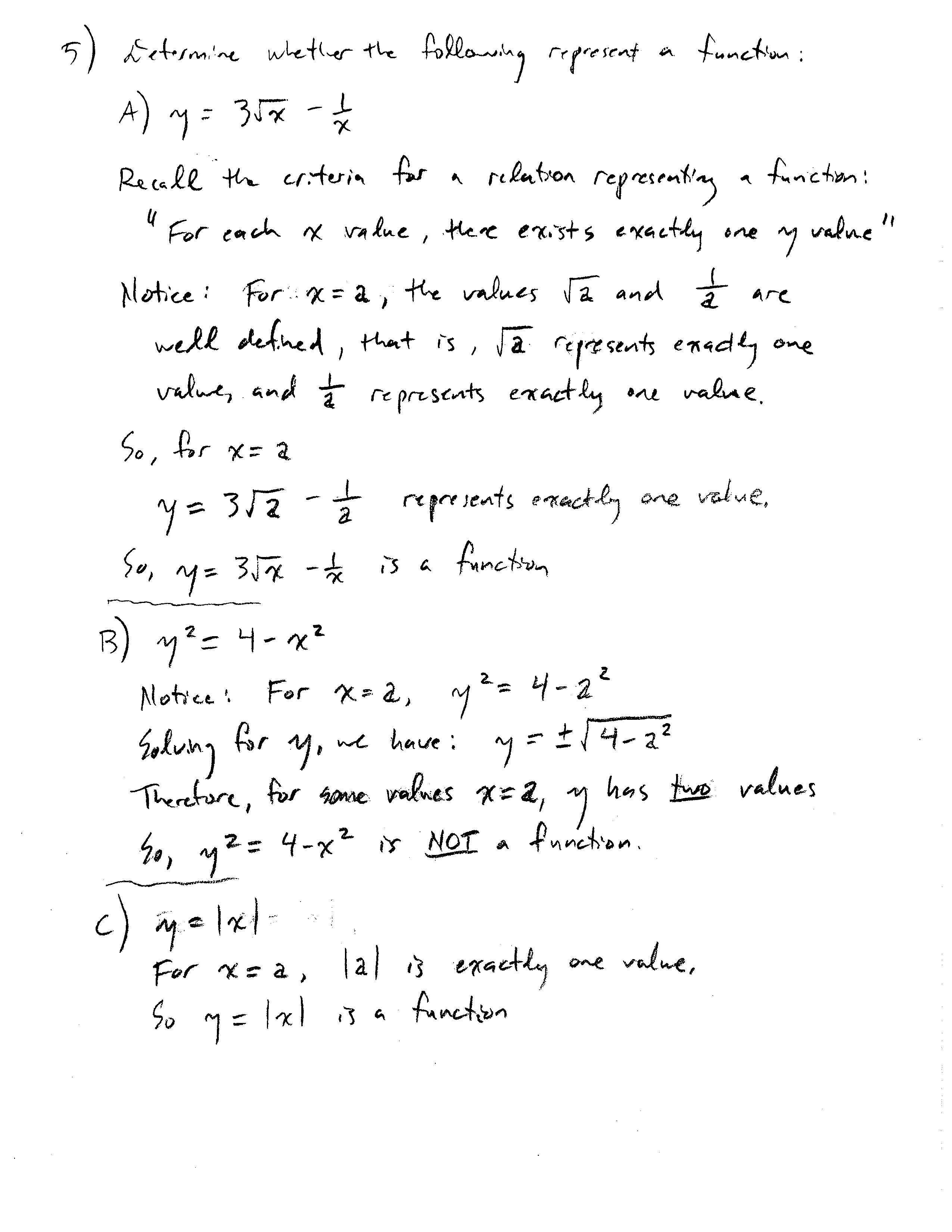 PREPARATION FOR CALCULUS
