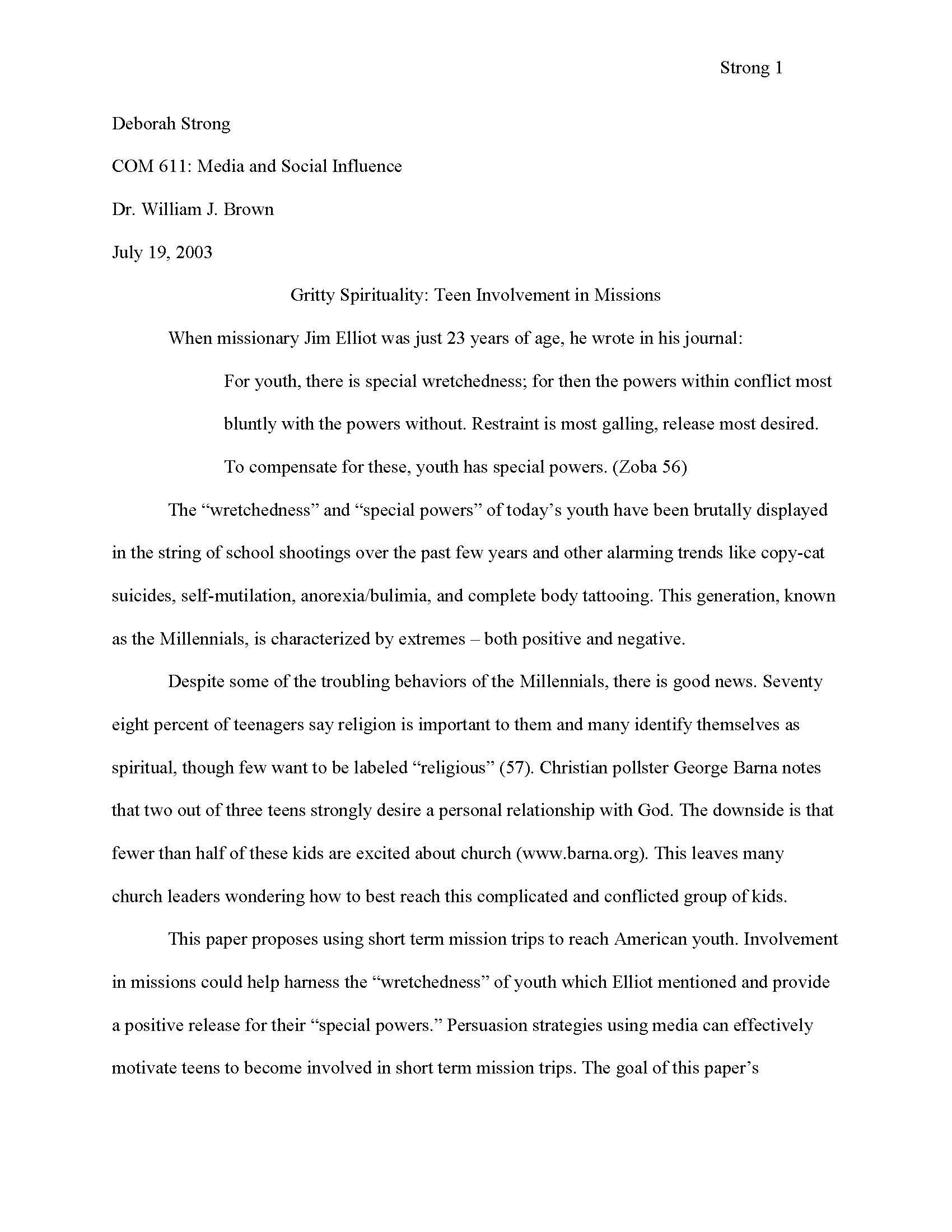 Media & Social Influence