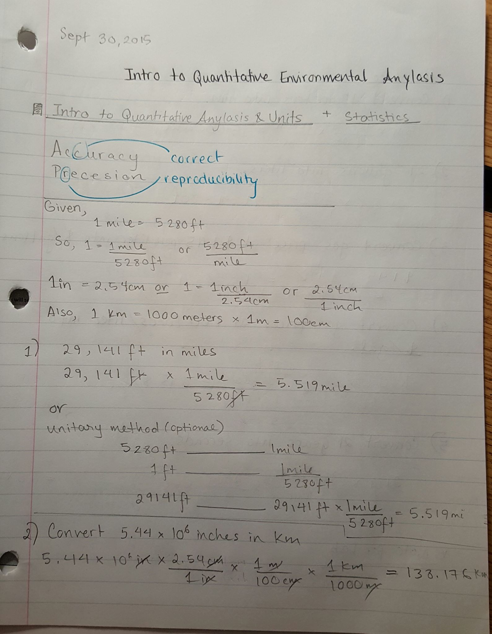 First & Second Week of Notes 