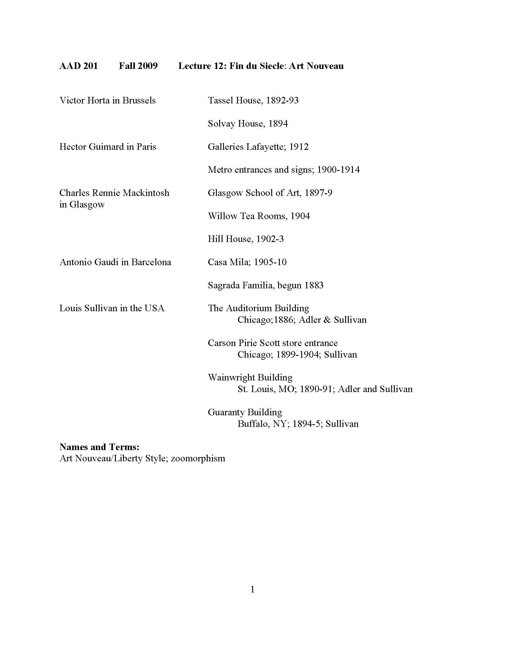 History of the Built Environment