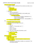 STAT Final Study Guide