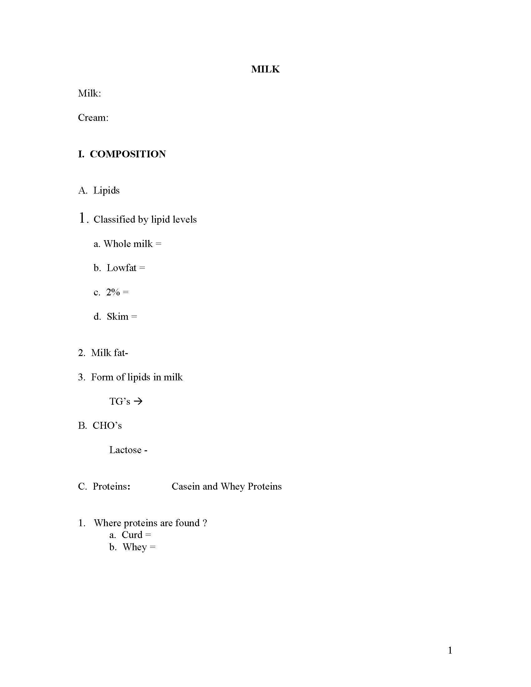 Experiment Approaches to Foods