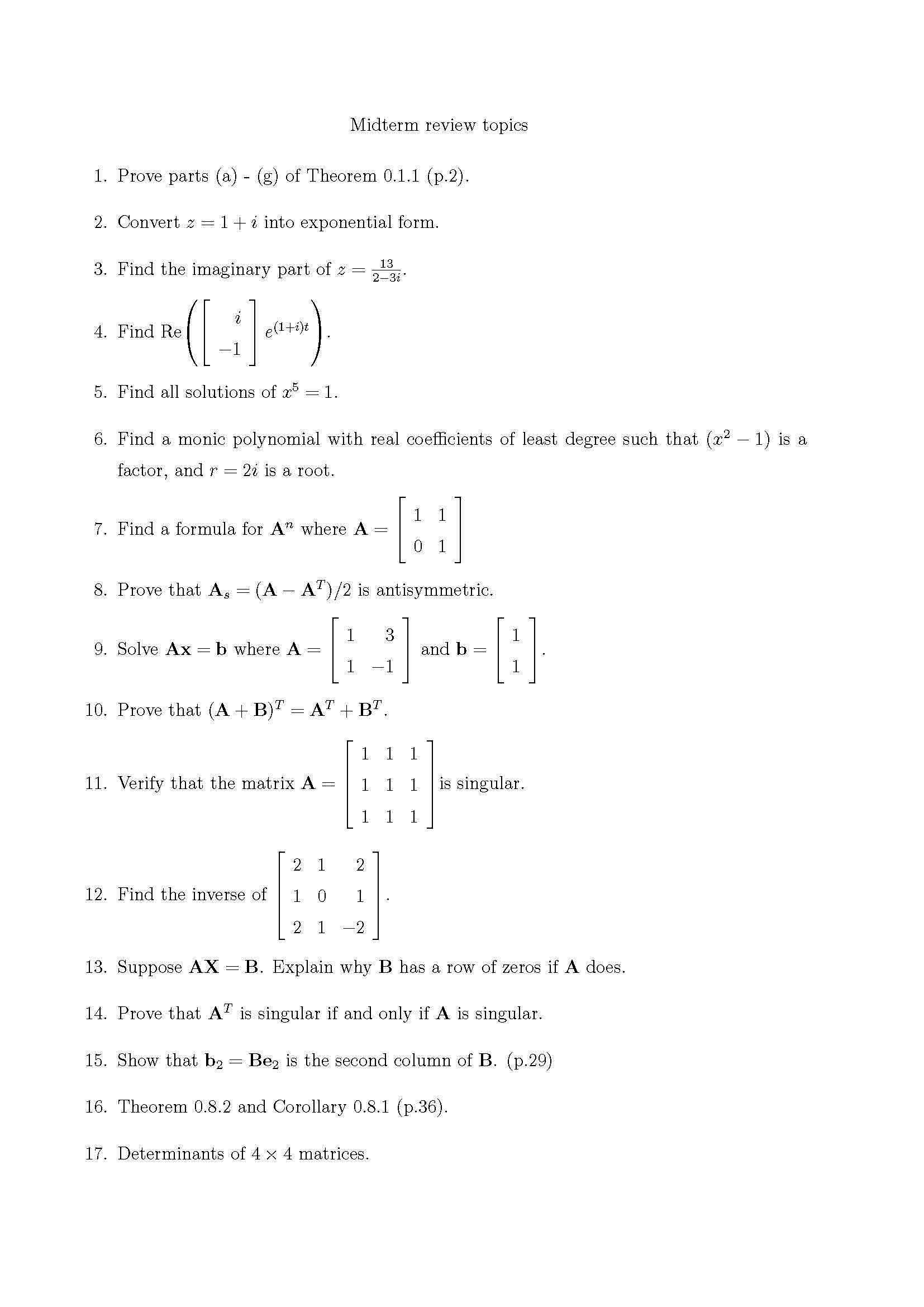 Linear Algebra and Differential Equations
