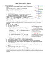 Lecture 10 Notes - Metabolic Design
