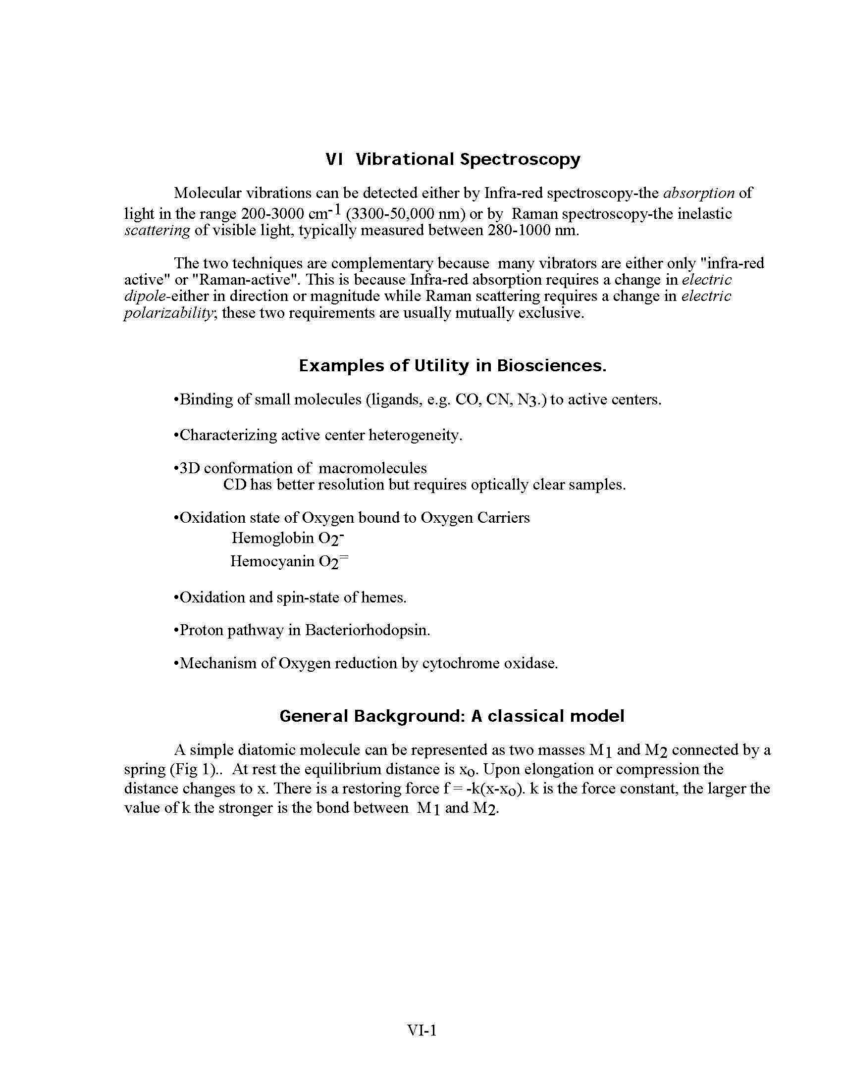 MOLECULAR BIOPHYSICS I