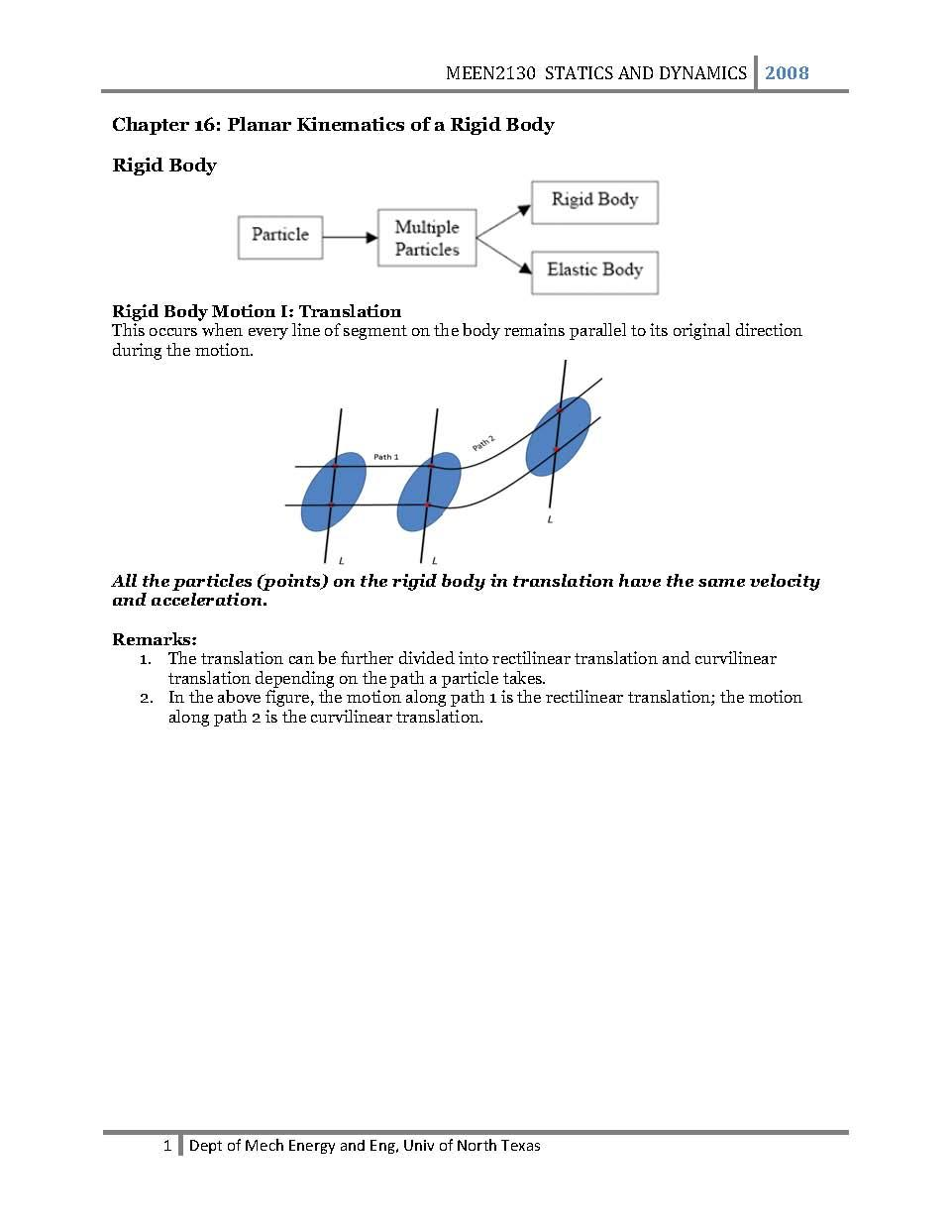 Statics and Dynamics