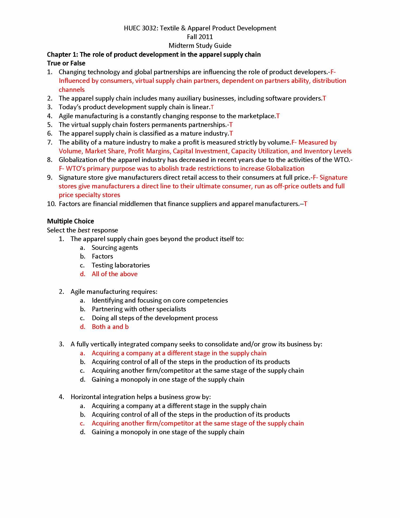 TEXTILE & APPAR PROD