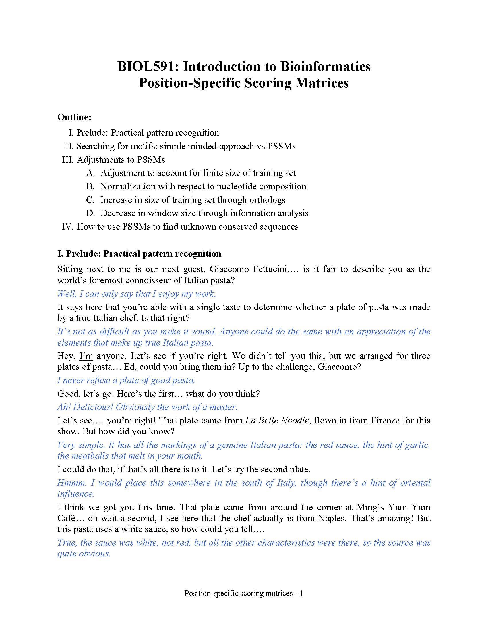 TOP FRESHWATER BIOASSESSMENT