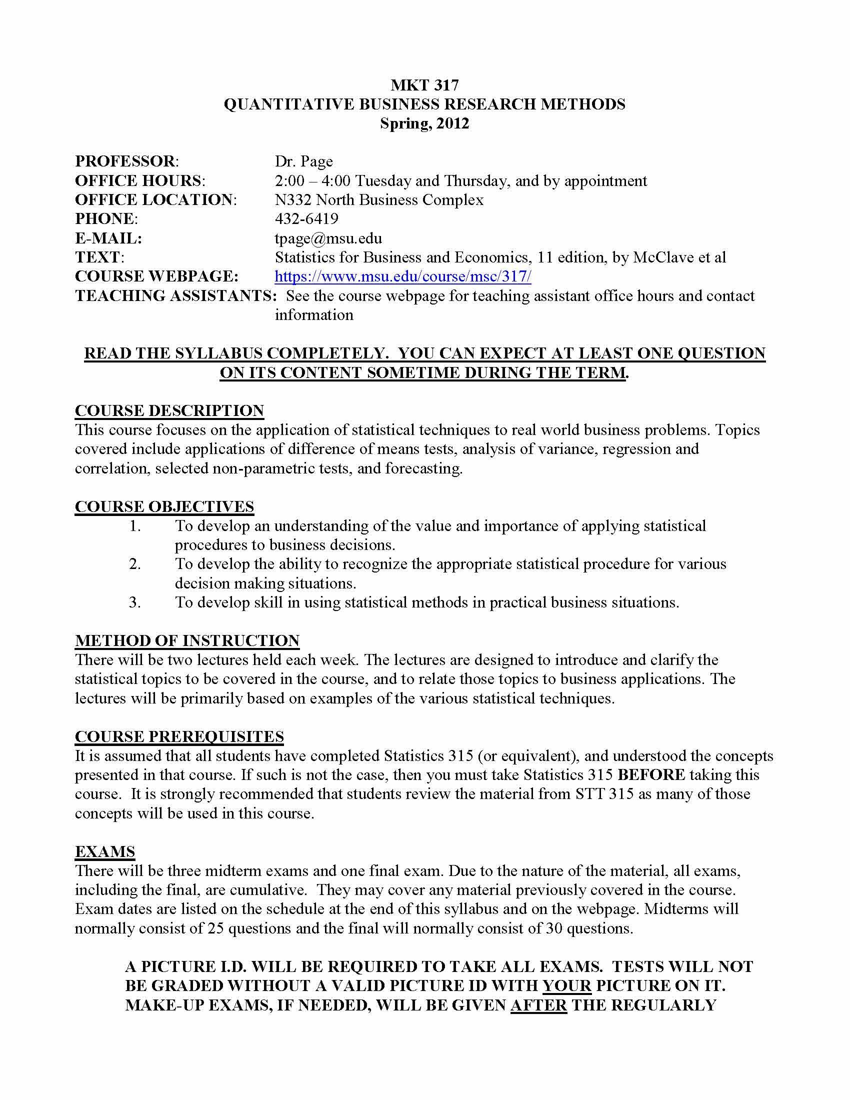 Quantitative Business Res Meth