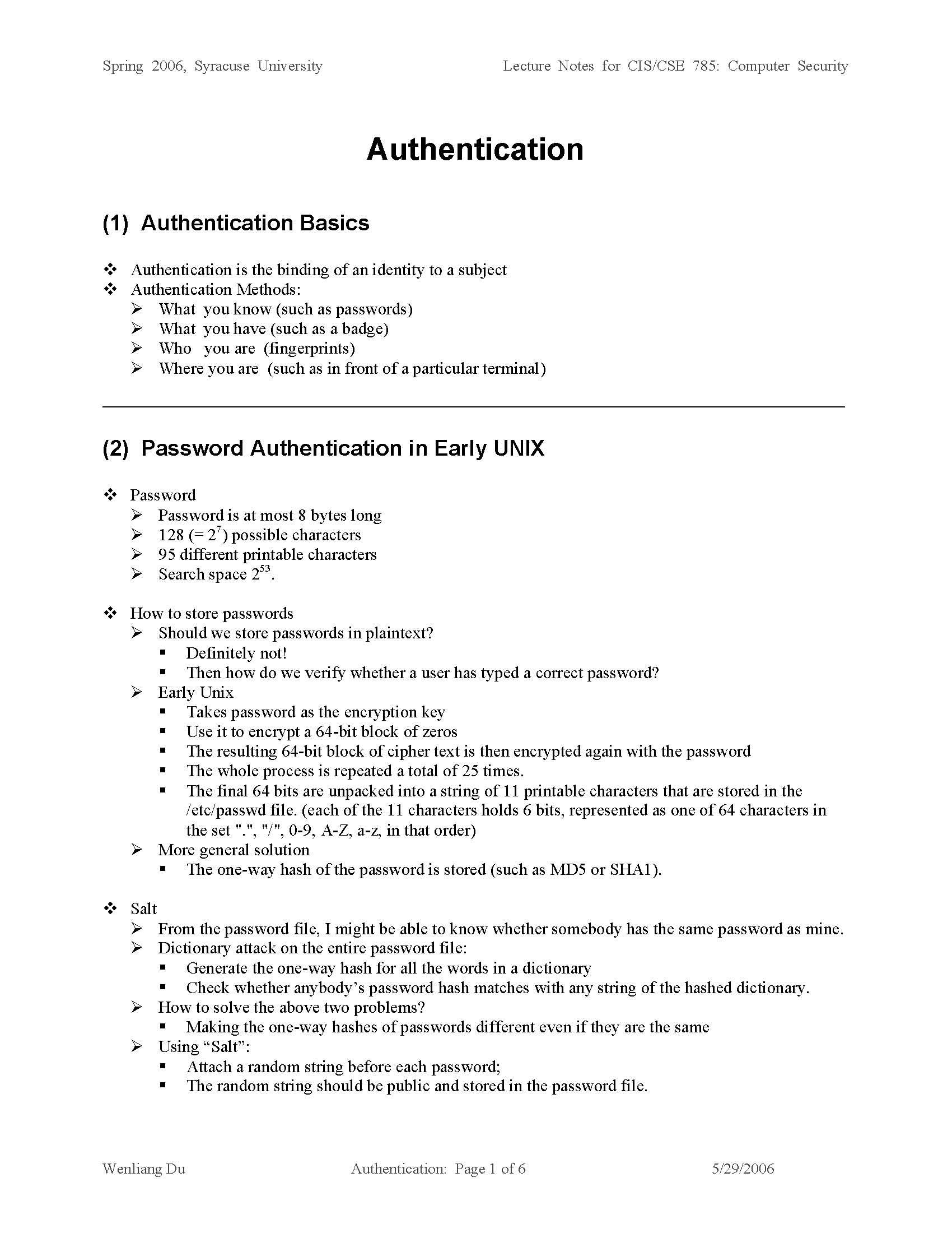 Introduction to Computer and Network Security