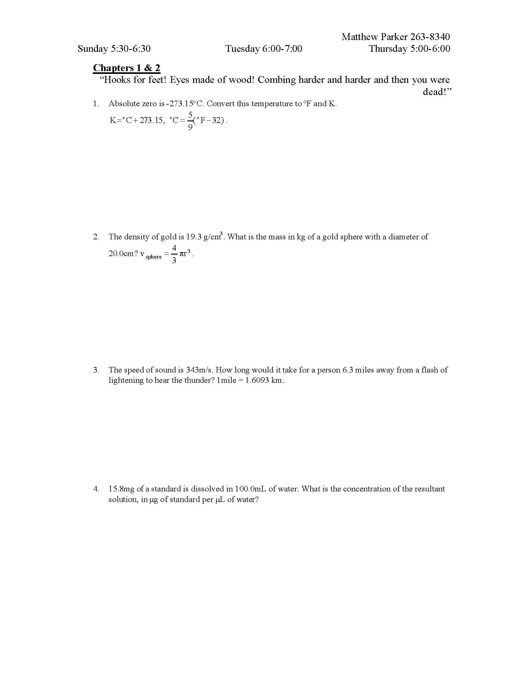 INTROD CHEMISTRY I