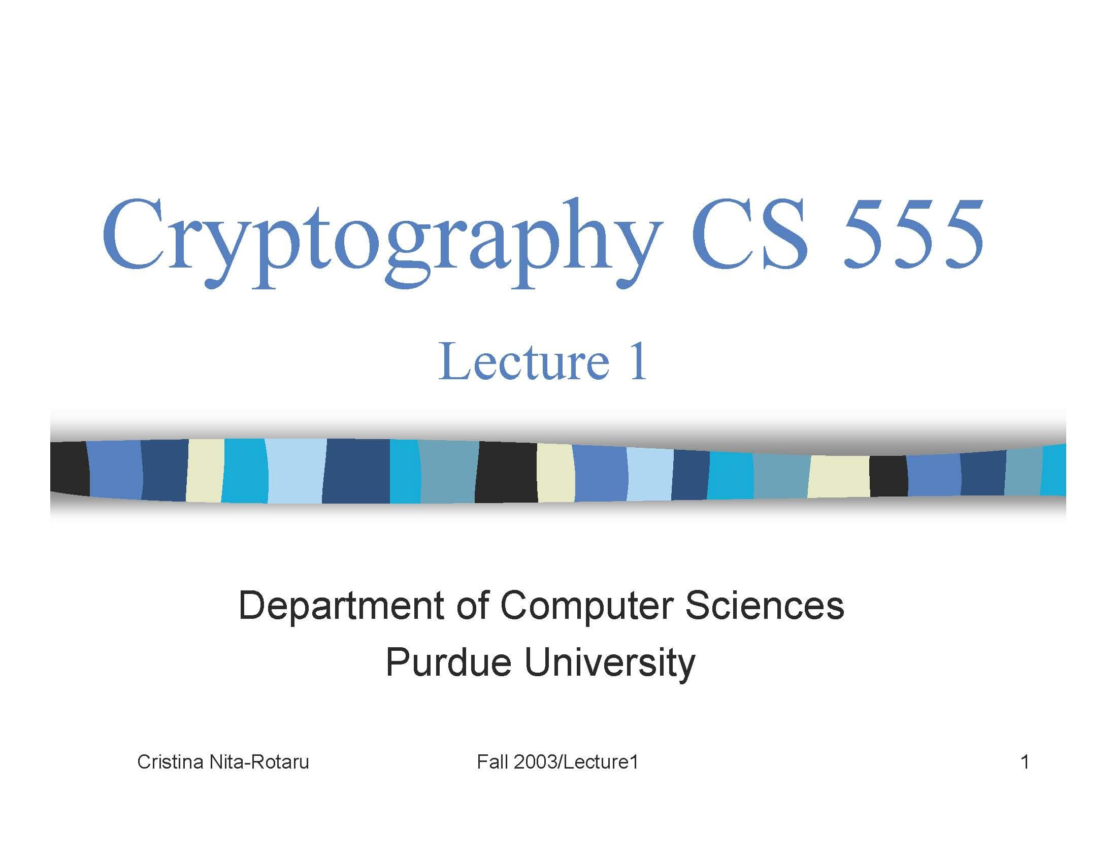 Cryptography