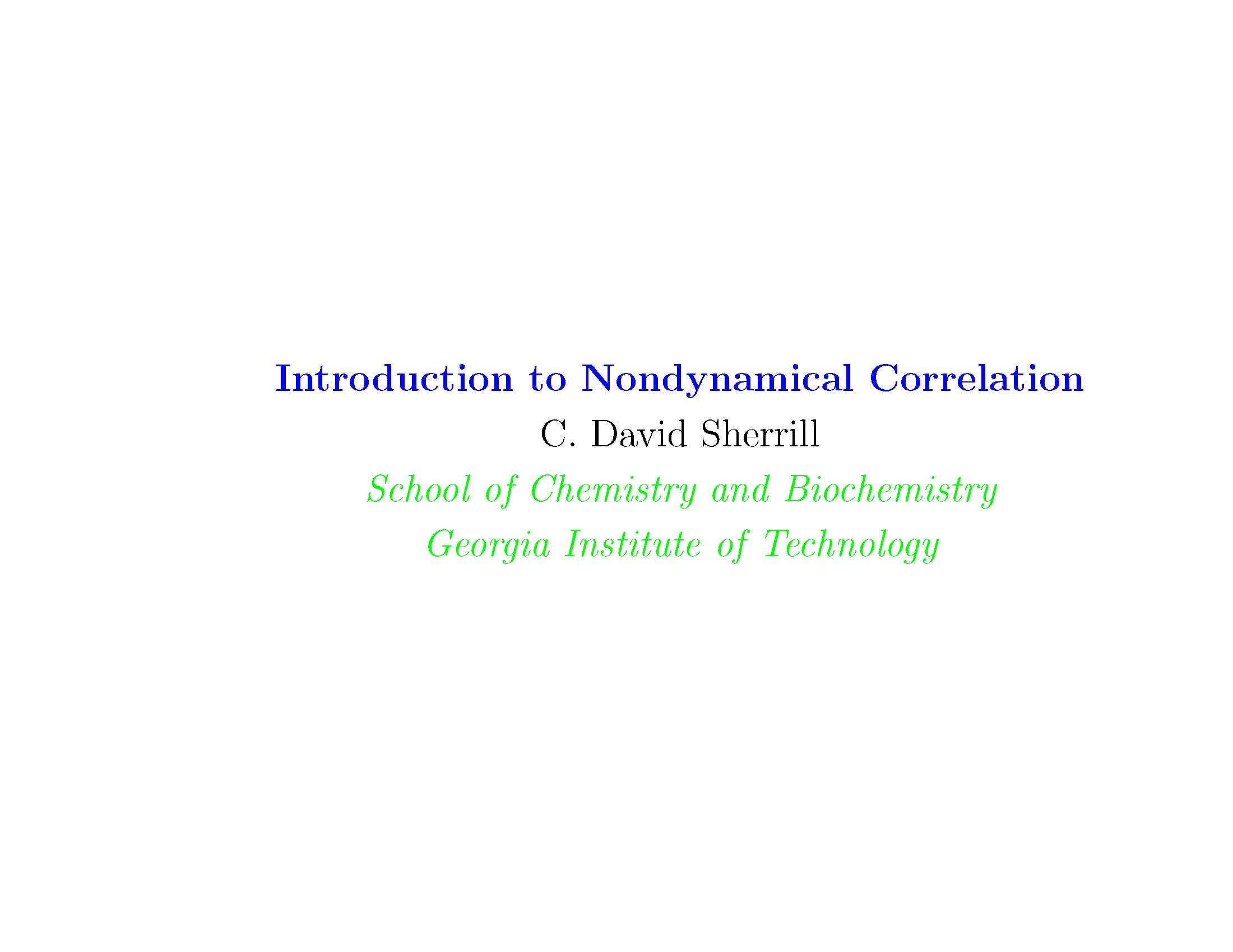 Computational Chemistry