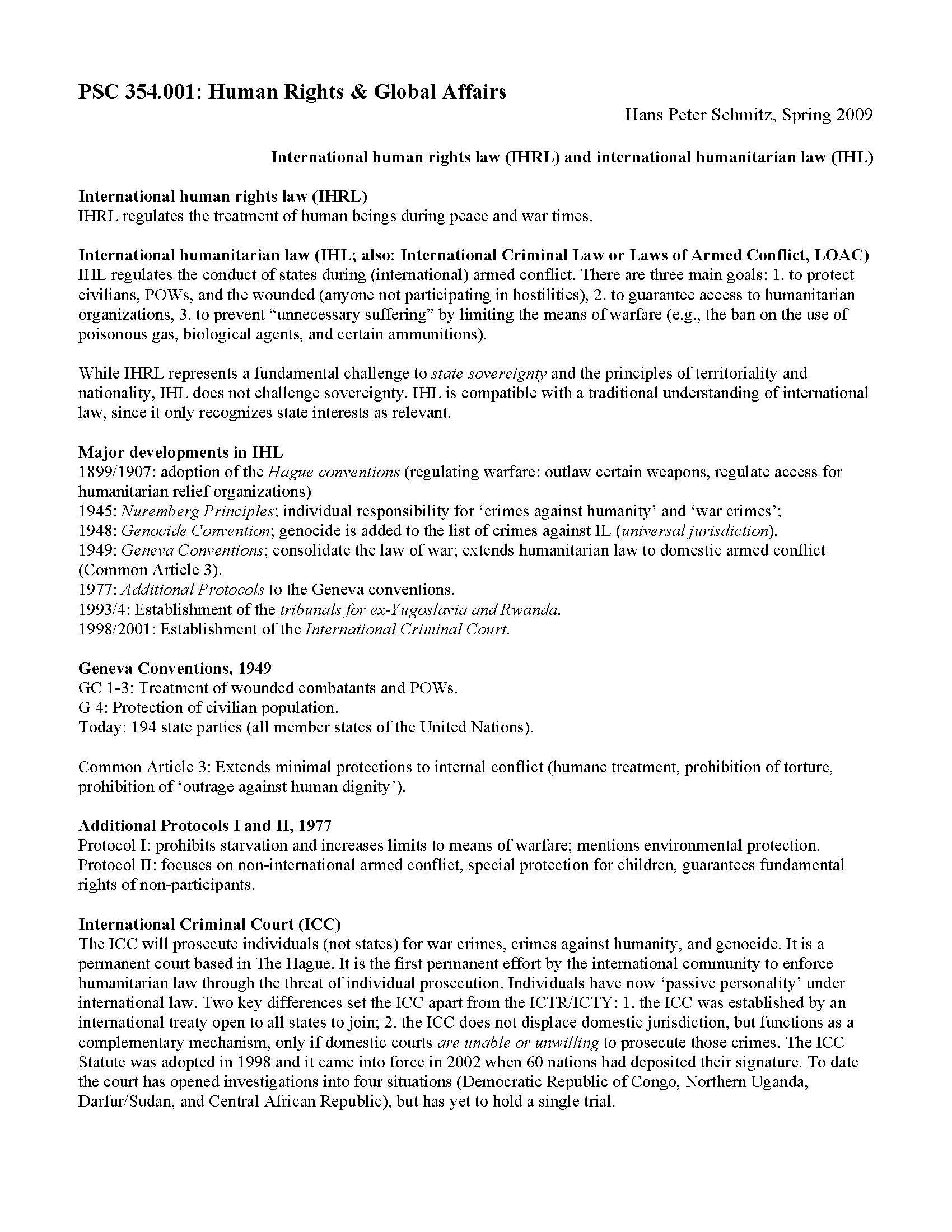 Human Rights and Global Affairs