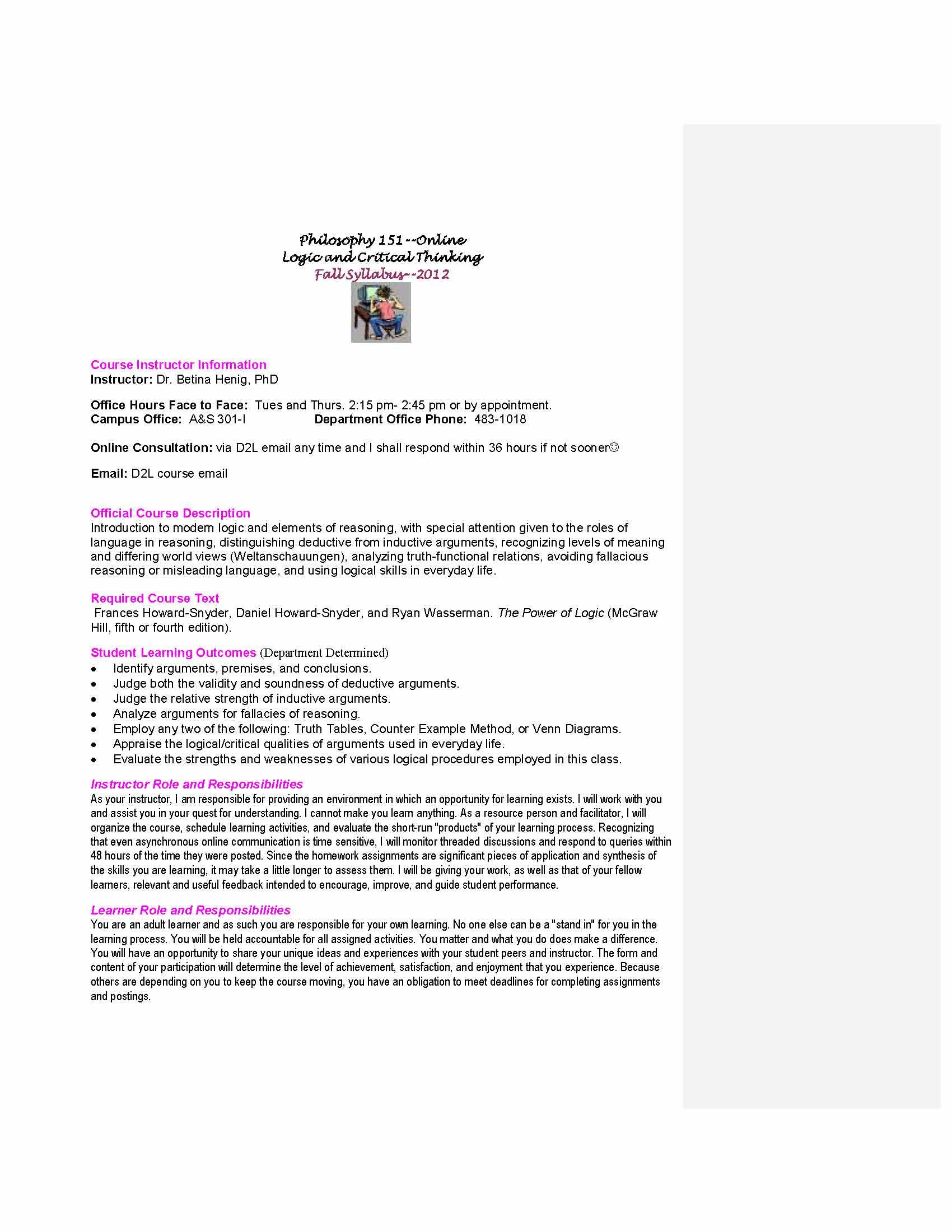 Intro to Logic & Critcal Think