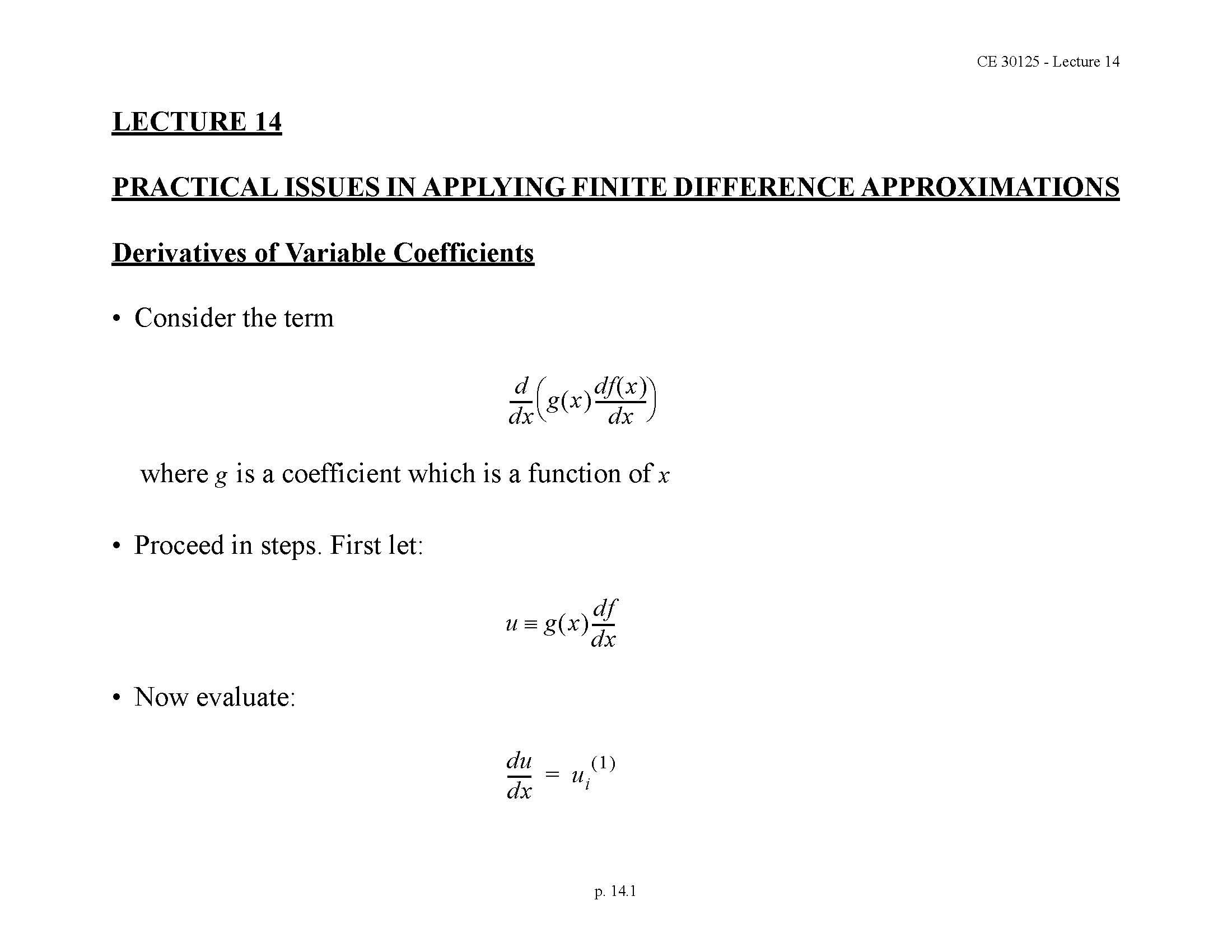 Computational Methods