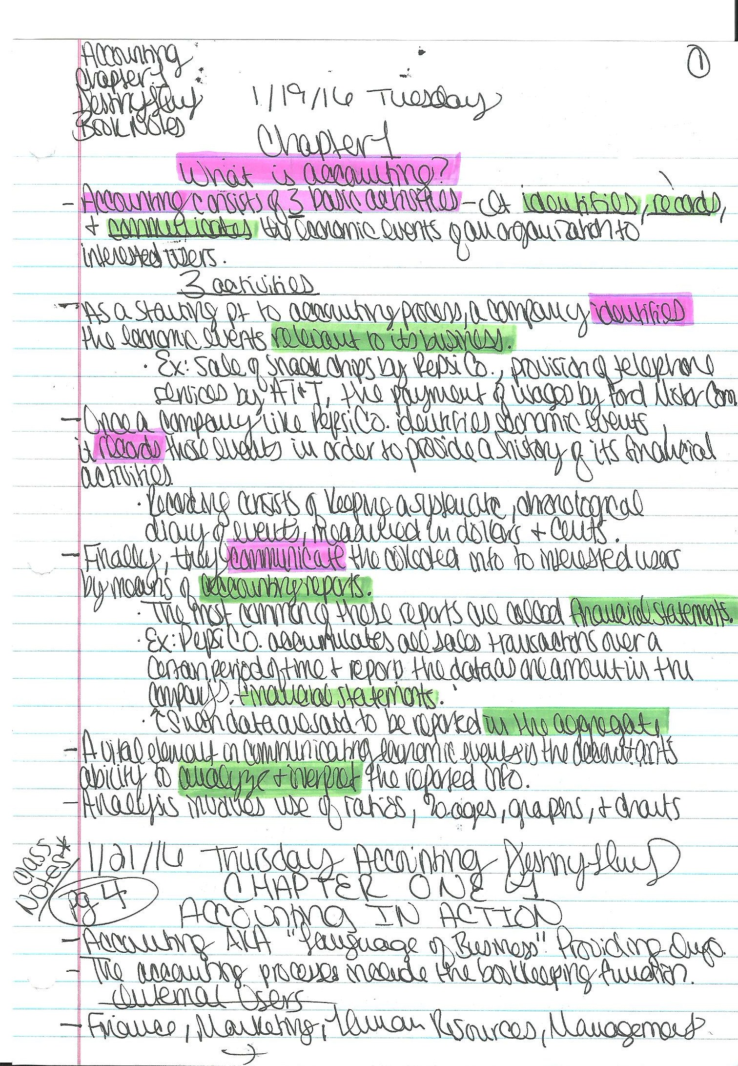 Principles of Accounting I (Week 1 Notes)