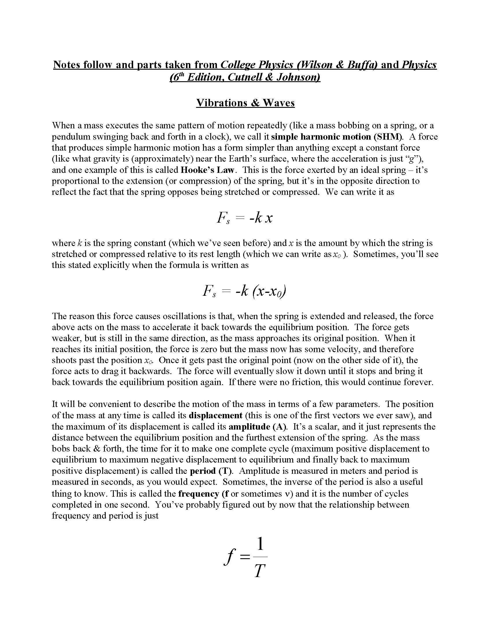 INTRODUCTORY PHYSICS I