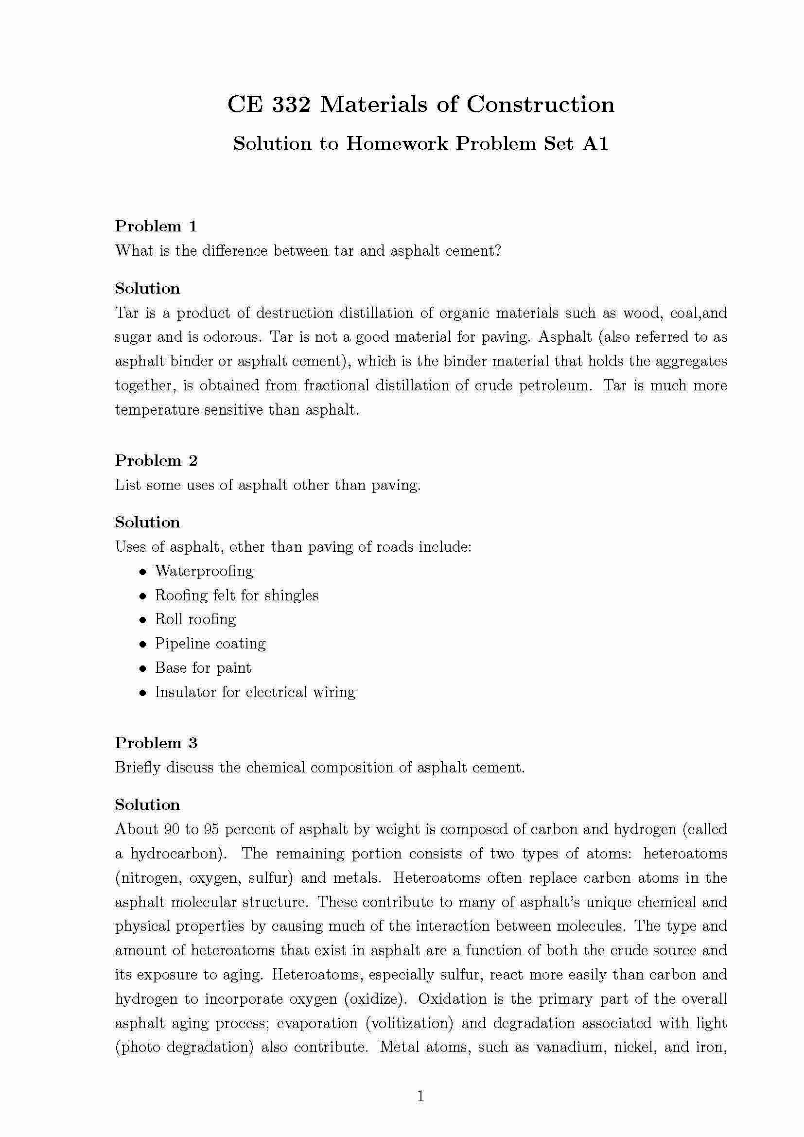 Materials of Construction