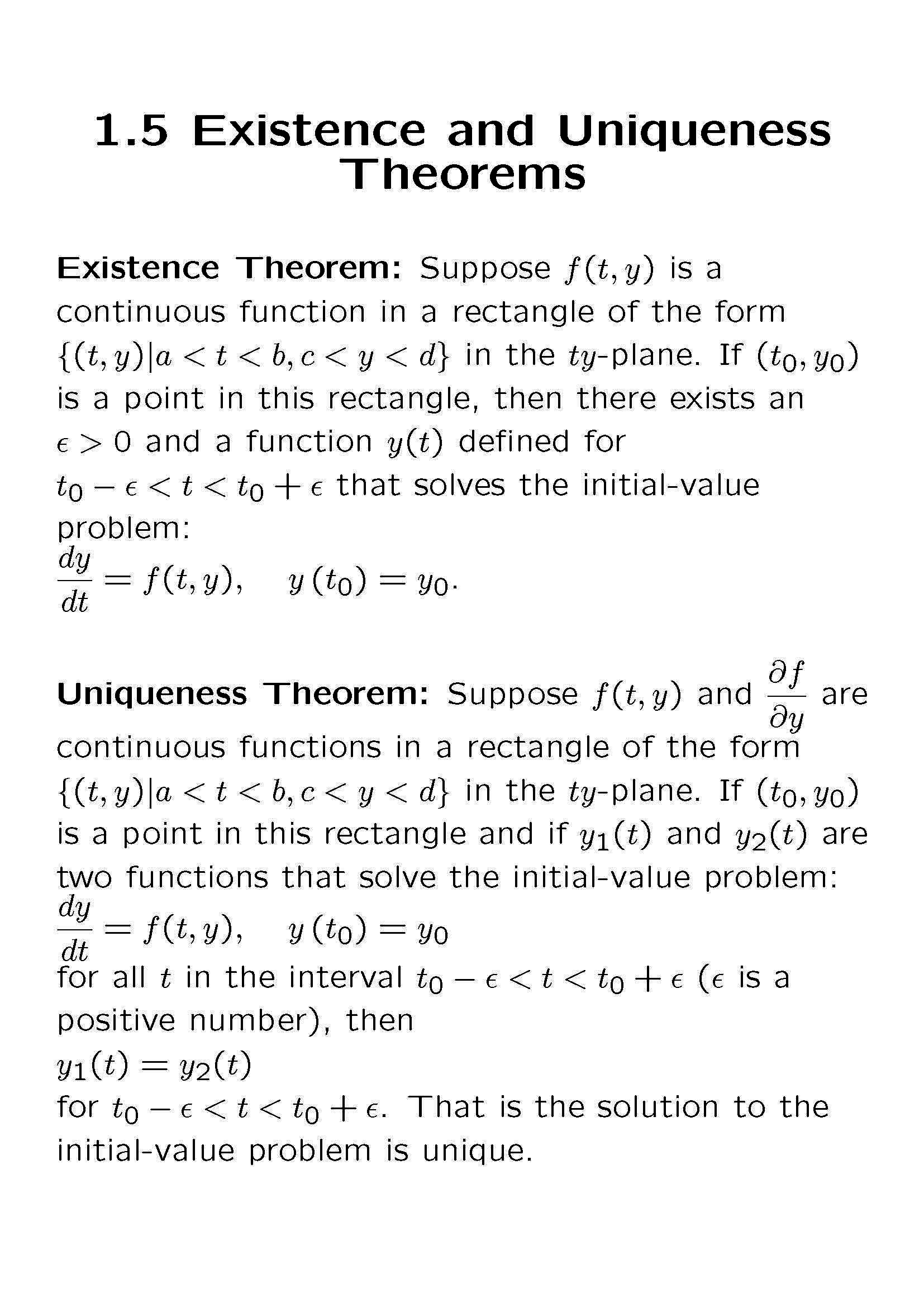 Differential Equations