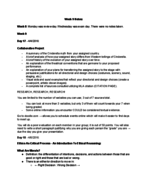 Week 9; Day 17 + 18 Notes