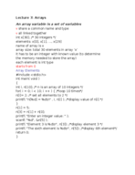 ENEE 140 (C language) : Arrays