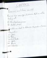 CHEE 2331 (Chemical processes Chapter 3)