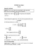 Linear Algebra_Week 12: Diagonalization