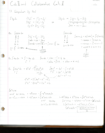Calc II, Week One of Notes