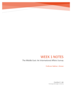 IAFF 2040: In-Class Notes, & Notes on Assigned Readings