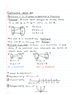 Calculus Week one notes: 1.1 and 1.3