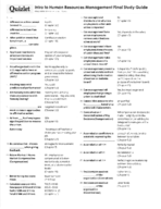 MGT 3513 Final Study Guide Intro to Human Resources Management