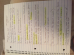 Anatomy and physiology notes, one week old 