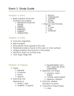 Exam 1:Study Guide