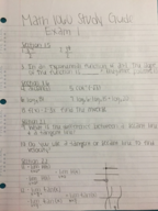 Study Guide for Exam 1
