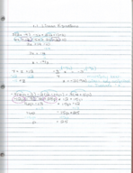 1.1/1.2 Linear Equations