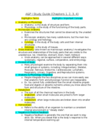 Anatomy & Physiology I