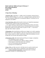 POLI 2500 International Relations Study Guide - Exam 1